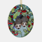 En Céramique Ornement de hérisson de Noël (Droite)