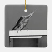 En Céramique Ornement de Héron bleu (Dos)