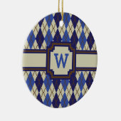 En Céramique Ornement de Jacquard de bleuet à scone (Droite)