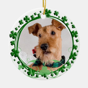 En Céramique Ornement de jour de Terrier irlandais St Patrick