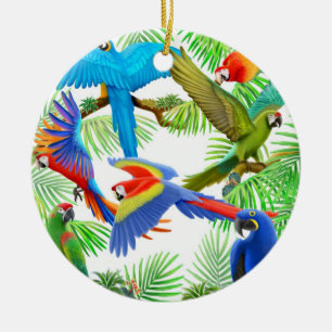 En Céramique Ornement de jungle d'ara