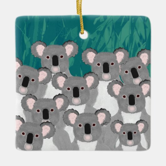 En Céramique Ornement de Koalas (Devant)