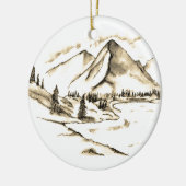 En Céramique Ornement de la montagne (Gauche)