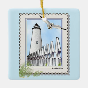 En Céramique Ornement de la place du phare d'Ocracoke