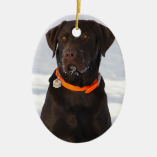 En Céramique Ornement de Labrador de chocolat