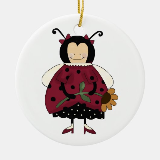 En Céramique Ornement de Ladybug (Devant)