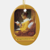 En Céramique Ornement de lecture de femme (Dos)