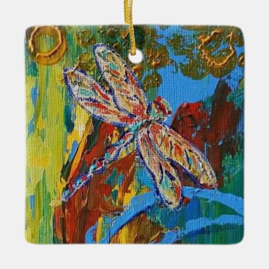 En Céramique Ornement de libellules (Devant)