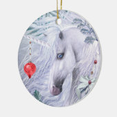 En Céramique Ornement de licorne de Noël (Gauche)