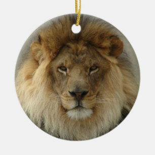 EN CÉRAMIQUE ORNEMENT DE LION