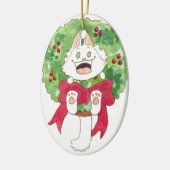 En Céramique Ornement de Lupin Wreath (Gauche)