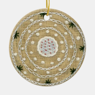 En Céramique Ornement de mandala d'hiver/été