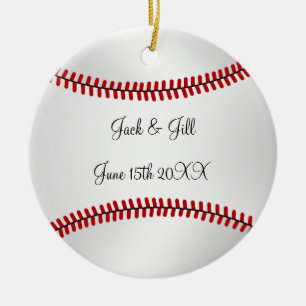 En Céramique Ornement de mariage de base-ball