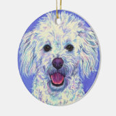 En Céramique Ornement de mélange de caniche (Gauche)