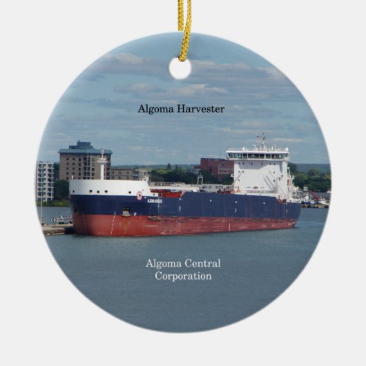 En Céramique Ornement de moissonneuse d'Algoma (Devant)