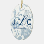 En Céramique Ornement de monogramme de couples (Gauche)