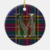 En Céramique Ornement de monogramme de plaid de Macbeth (Dos)