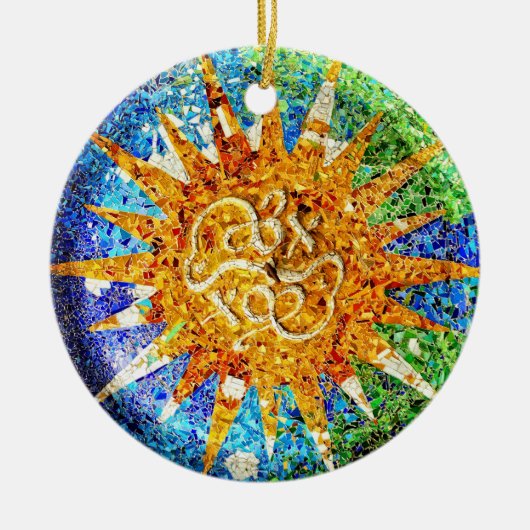 En Céramique Ornement de mosaïques de Guell de parc (Devant)