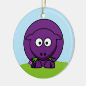 En Céramique Ornement de mouton pourpre (Gauche)