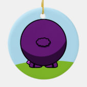 En Céramique Ornement de mouton pourpre (Dos)