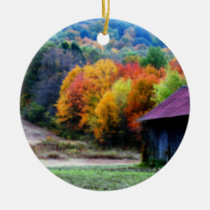 En Céramique Ornement de nature de feuillage d'automne de