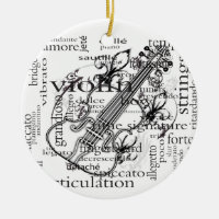 ornement de nuage de mot de violon