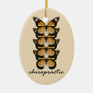 En Céramique Ornement de papillons de chiropractie