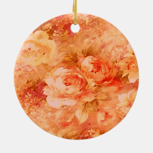 En Céramique Ornement de peinture à fleurs (Dos)