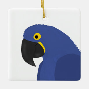 En Céramique Ornement de perroquet bleu