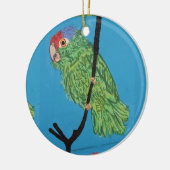 En Céramique ornement de perroquet vert et de sirène (Gauche)