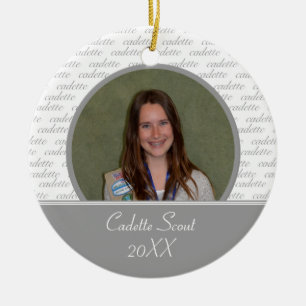 En Céramique Ornement de photo de scout de Cadette