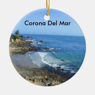 En Céramique Ornement de plage de côte de Corona del Mar la