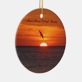 En Céramique Ornement de plage de coucher du soleil (Droite)