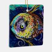 En Céramique Ornement de poisson Mardi Gras (Droite)