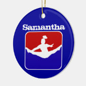 En Céramique Ornement de pom-pom girl de Customizeable (Gauche)