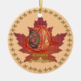 En Céramique Ornement de pompier Feuille d'érable du Canada