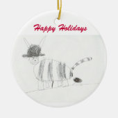 En Céramique Ornement de Poo de chat (Devant)