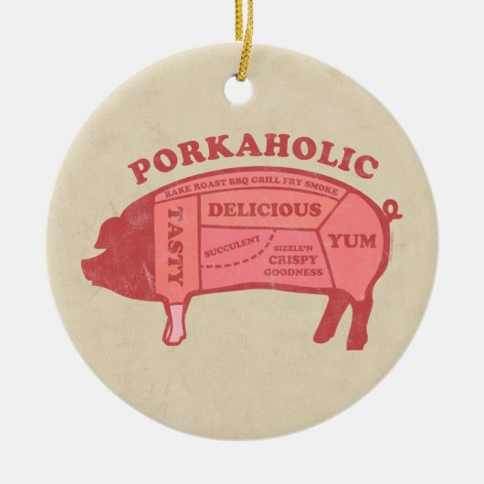 En Céramique Ornement de Porkaholic (Devant)