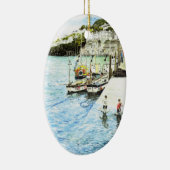 En Céramique Ornement "de port de Looe" (Droite)