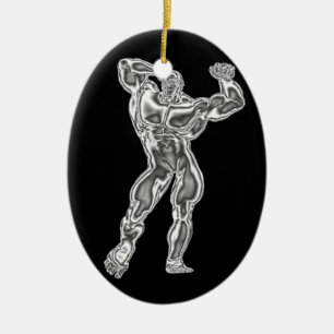 En Céramique Ornement de pose du culturisme des hommes