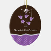 En Céramique Ornement de premier Noël de bébé éléphant mobile (Droite)