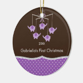 En Céramique Ornement de premier Noël de bébé éléphant mobile (Gauche)