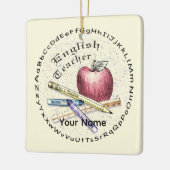 En Céramique Ornement de professeur d'anglais (Gauche)