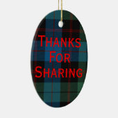 En Céramique Ornement de programme de tartan (Droite)