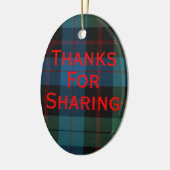 En Céramique Ornement de programme de tartan (Gauche)