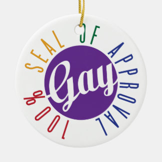 En Céramique Ornement de sceau d'approbation gay