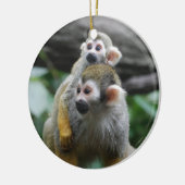 En Céramique Ornement de singe-écureuil de bébé (Gauche)