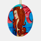 En Céramique ornement de sirène rousse (Droite)