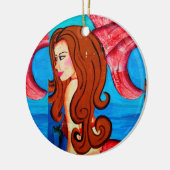 En Céramique ornement de sirène rousse (Gauche)
