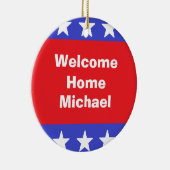 En Céramique Ornement "de soldat à la maison bienvenu" (Droite)